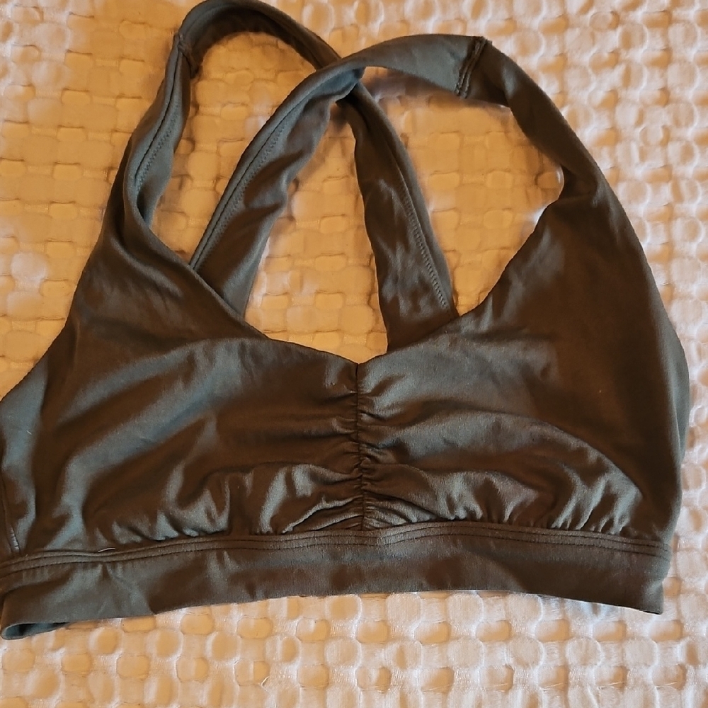Women's Aerie Olive Green Sports Bra Medium
